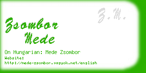 zsombor mede business card